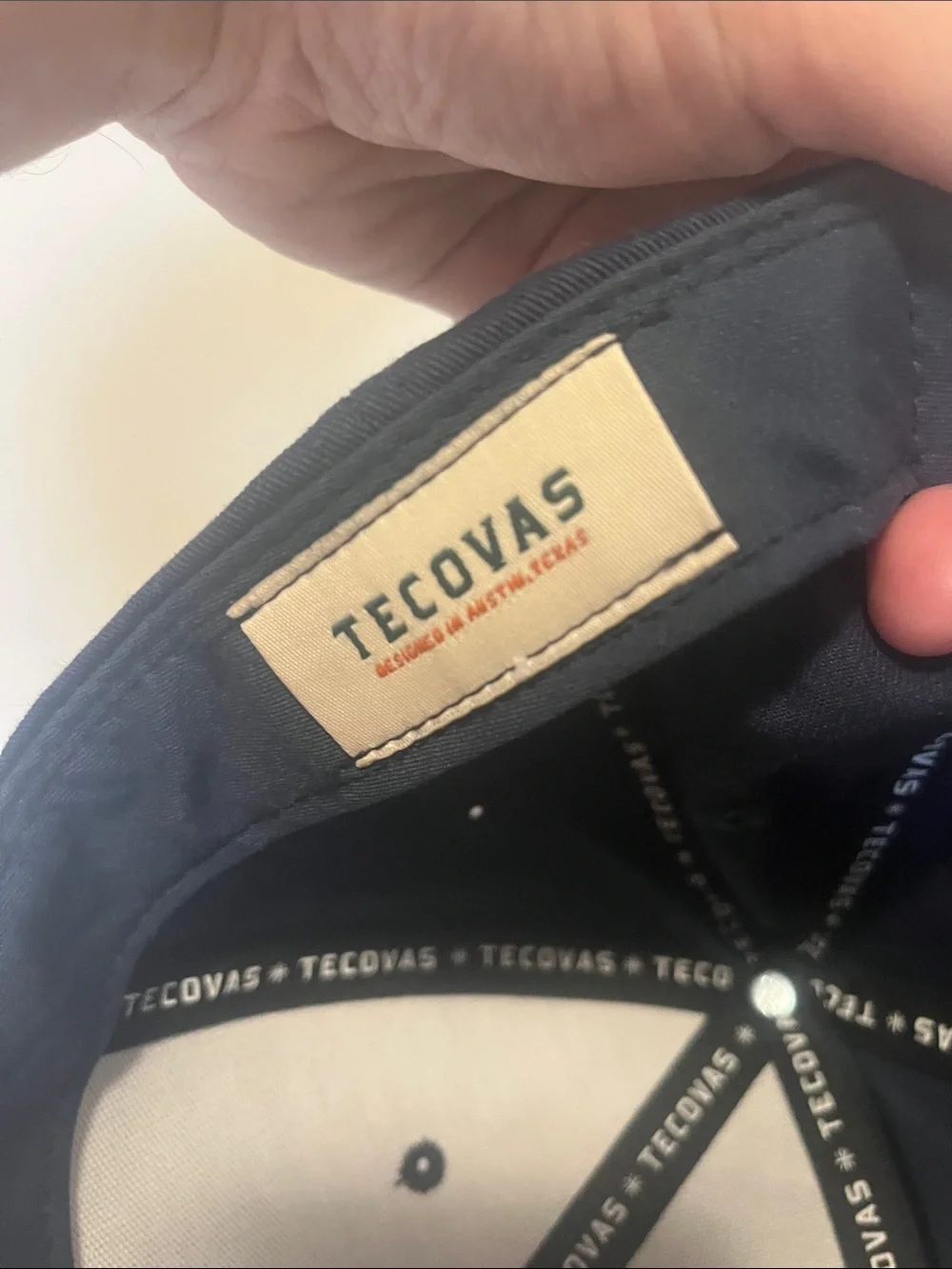 Tecovas Navy Cap with Red & White Eagle Patch